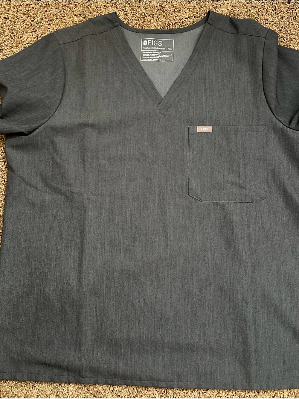 FigsCatarina scrub top XXL Heather denim